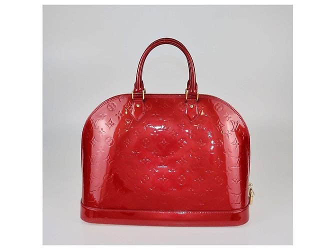 Borsa Alma GM in Monogram Vernis Cerise di Louis Vuitton Fuschia - vista 3