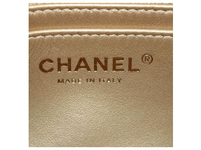 Bolsa de flap mini quadrada matelassada rosa Chanel com pérolas Crush - vista 5