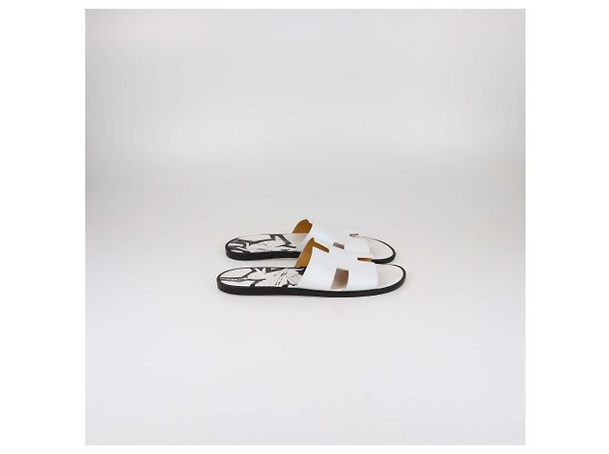 Sandali Izmir con stampa Rodeo Pegase bianca di Hermès Bianco - vista 3