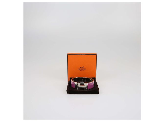 Bracelet PM Clic Clac H Rose Azalee d'Hermès - vue 6