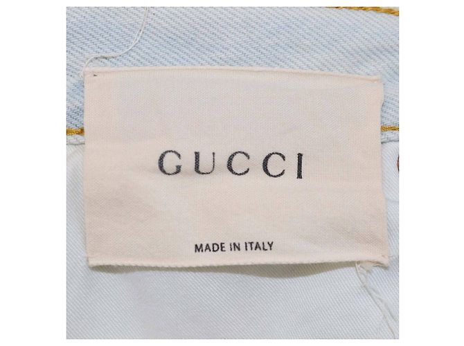 Pantalones de mezclilla azul lavado con botón Gucci - view 5