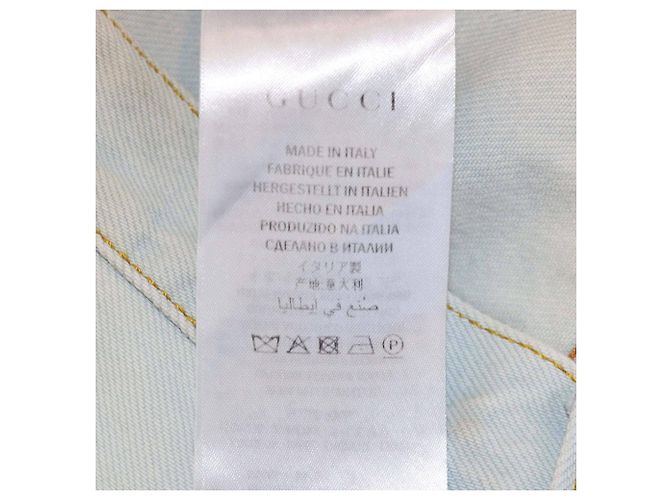 Pantalones de mezclilla azul lavado con botón Gucci - view 6
