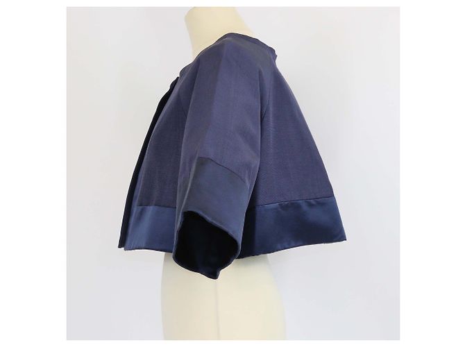 Alice by Temperley Temperley Marineblau Palais Cropped Jacke - Ansicht 2