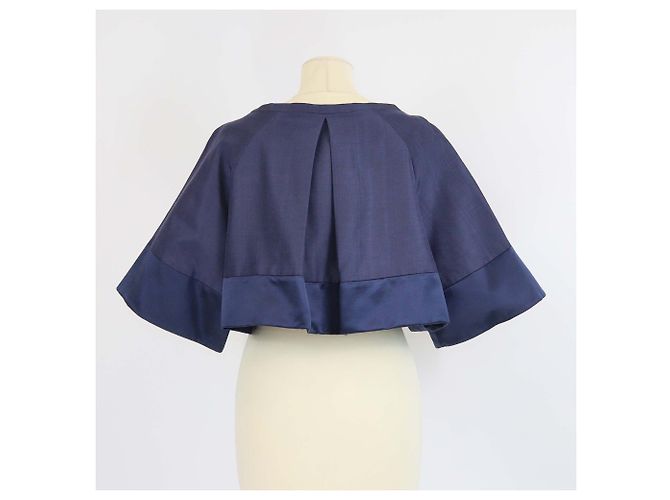 Alice by Temperley Temperley Marineblau Palais Cropped Jacke - Ansicht 3