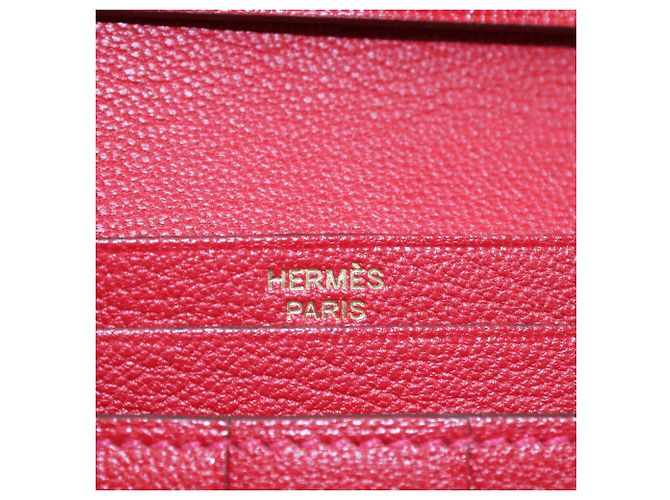 Hermès Cartera Bearn Roja Vivo de Hermes - vista 6