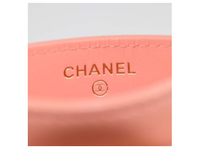 Chanel Pfirsich gesteppter 19 Kartenhalter Angeln - Ansicht 5