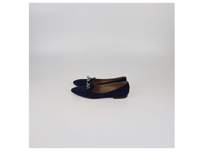 Hermès Ballerine Kelly Pegase Blu Navy Hermes - vista 4