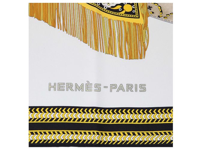 Hermès Waschbare Selle Des Steppes Multicolor Schal 90 Mehrfarben - Ansicht 3