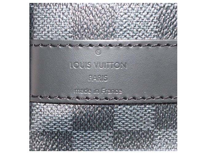 Borsa Keepall 50 Bandoulière in tela Damier Graphite/Blu Louis Vuitton Damier ebene - vista 6