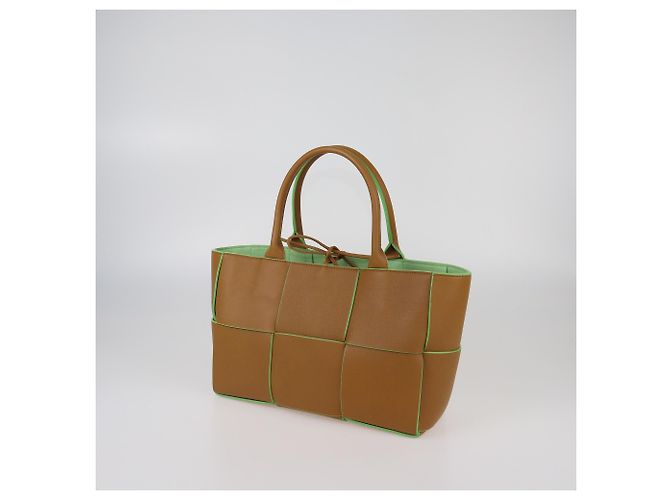 Bottega Veneta Borsa Arco Piccola Intreccio Marrone/Verde - vista 3