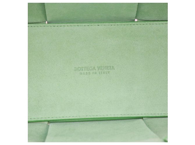 Bottega Veneta Borsa Arco Piccola Intreccio Marrone/Verde - vista 7