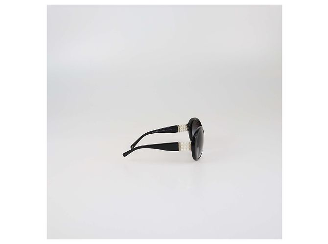 Schwarze gradient Perlen runde Sonnenbrille von Chanel - Ansicht 3