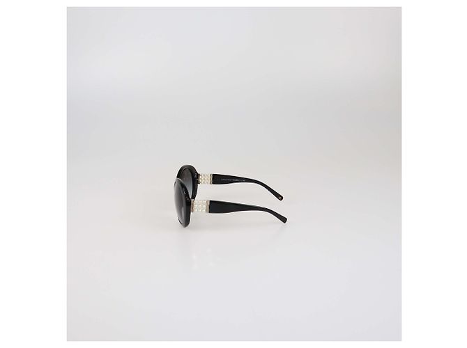 Schwarze gradient Perlen runde Sonnenbrille von Chanel - Ansicht 4