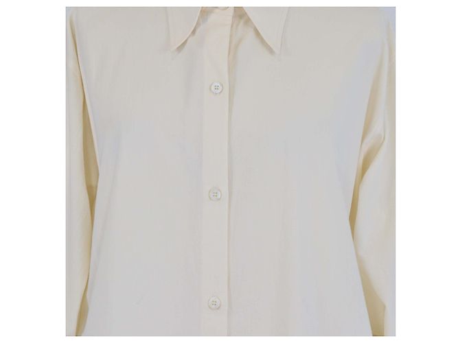 Set di camicia a maniche lunghe e gonna in chambray stampato sirena crema di Prada Crudo - vista 4