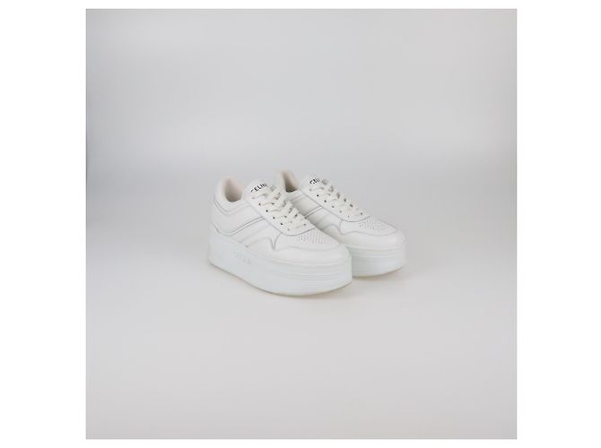 Céline Baskets à talon compensé blanches Celine - vue 2
