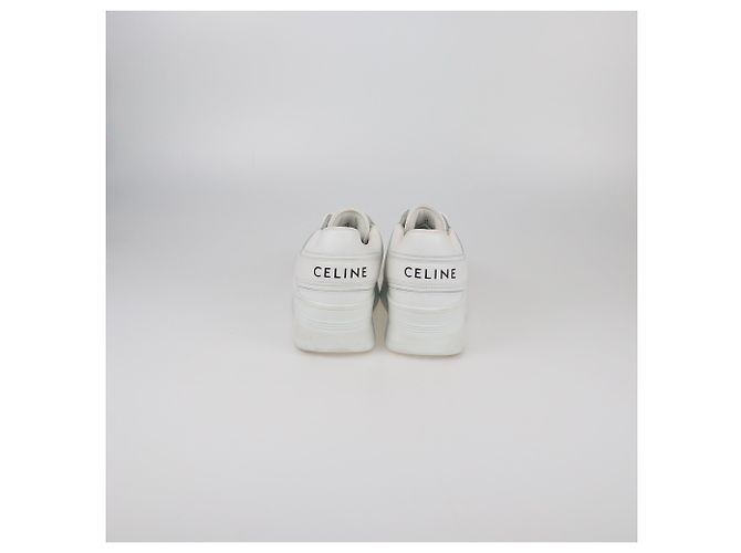 Céline Baskets à talon compensé blanches Celine - vue 5