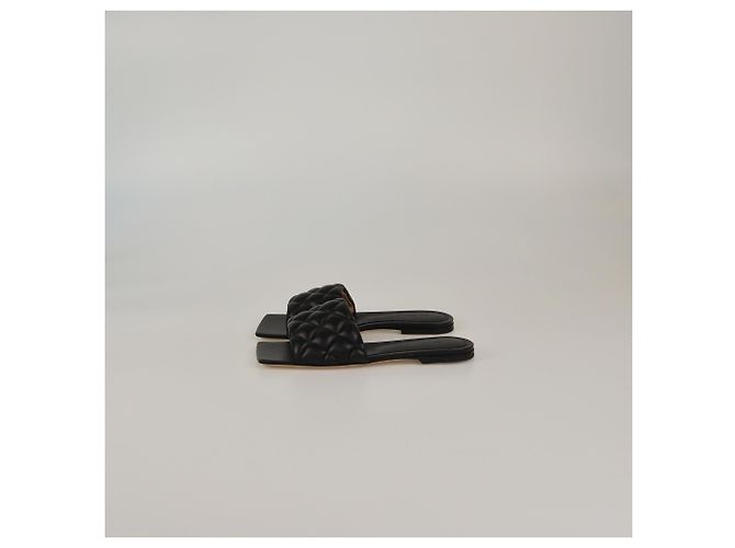 Sandalias planas acolchadas negras Bottega Veneta Negro - vista 3