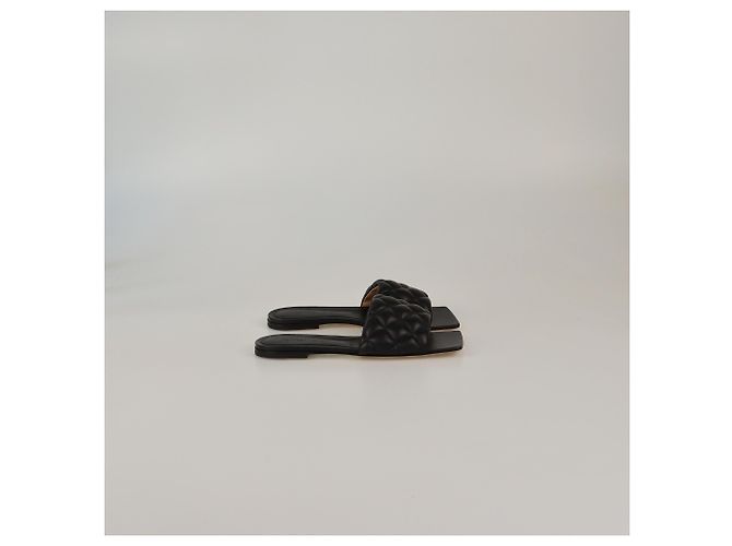 Sandalias planas acolchadas negras Bottega Veneta Negro - vista 4