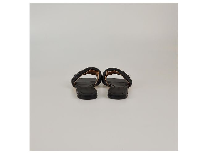 Sandalias planas acolchadas negras Bottega Veneta Negro - vista 5