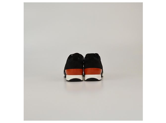Sneakers basse in mesh nero/marrone Hermès - vista 5