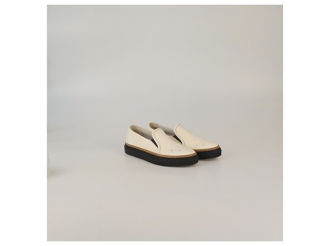 Zapatillas Slip-On Brunello Cucinelli Blanco Roto/Marrón - vista 2