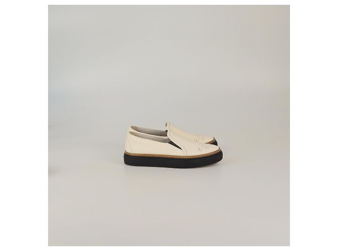 Zapatillas Slip-On Brunello Cucinelli Blanco Roto/Marrón - vista 3