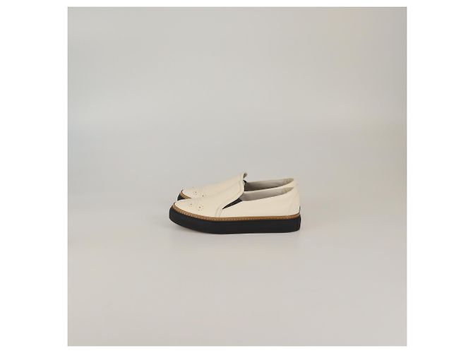 Zapatillas Slip-On Brunello Cucinelli Blanco Roto/Marrón - vista 4