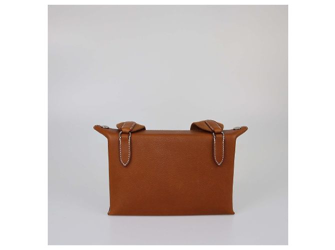 Borsa Videpoches in Barenia oro di Hermès D'oro - vista 4