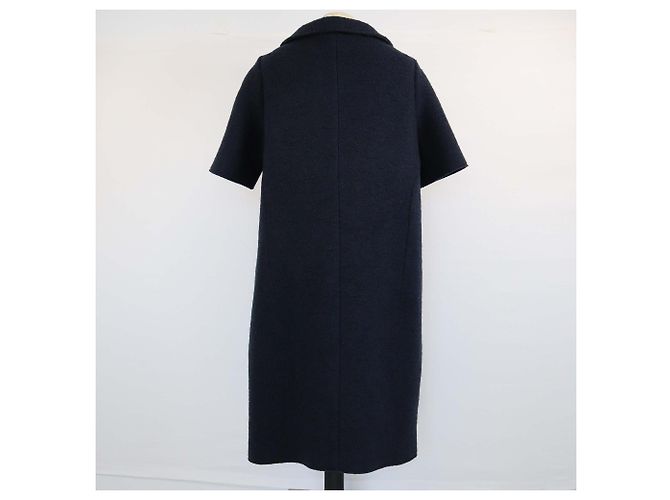 Cappotto blu navy con dettagli in bottone, lunghezza ginocchio Marni - vista 3