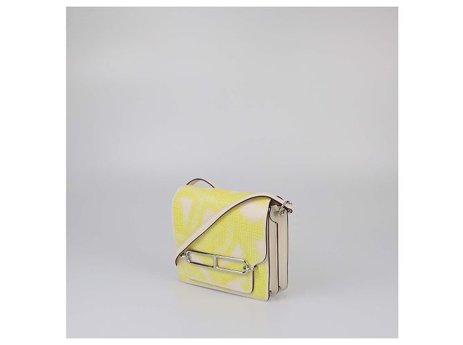 Hermès Borsa Mini Roulis Hermes Nata/Lime/Giallo Germoglio & Pulcino in Swift D'oro - vista 2