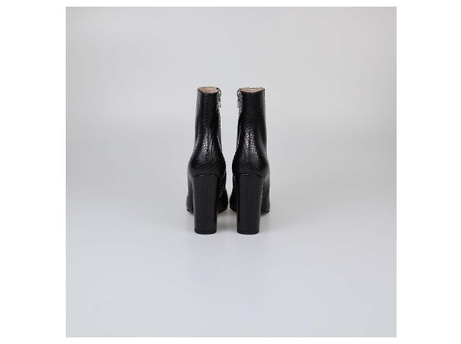 Schwarze Python-Absatzstiefeletten von Dries Van Noten - Ansicht 5
