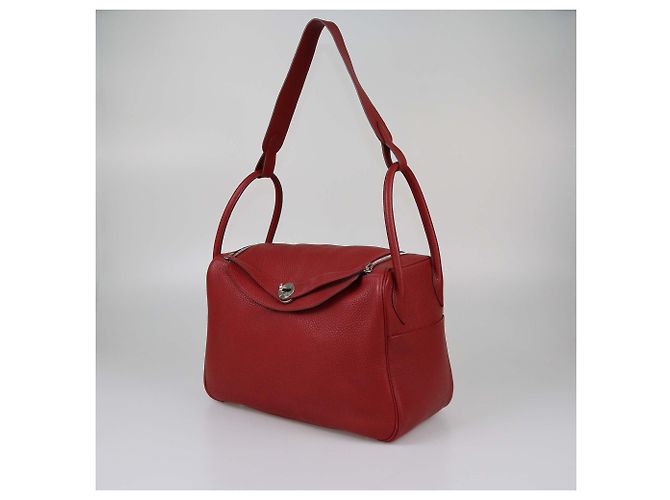 Borsa Lindy 34 in Clemence Rouge Garance di Hermès - vista 2