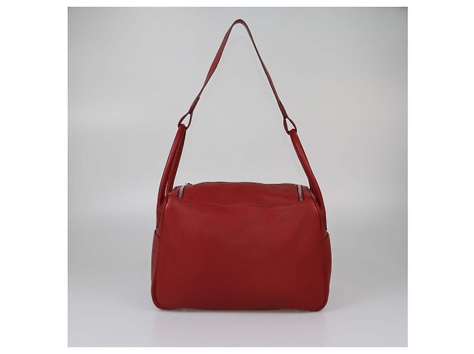 Borsa Lindy 34 in Clemence Rouge Garance di Hermès - vista 3