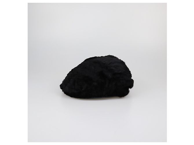 Gorra Newsboy de piel negra Burberry Negro - vista 2