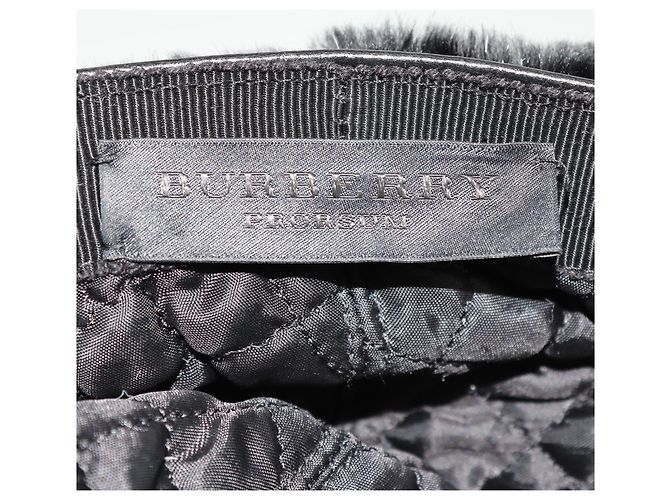 Gorra Newsboy de piel negra Burberry Negro - vista 4