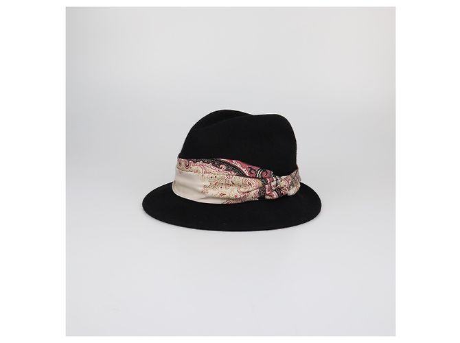 Schwarzer Fedora-Hut von Etro - Ansicht 2