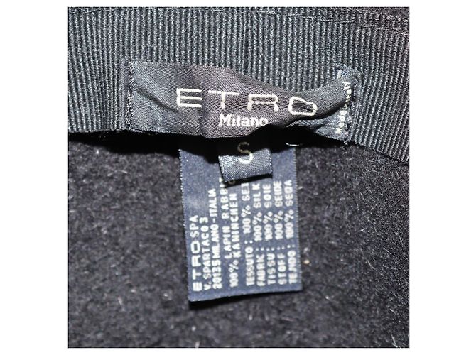 Schwarzer Fedora-Hut von Etro - Ansicht 4