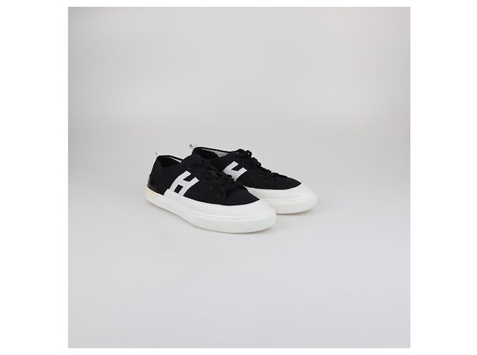 Hermès Baskets Tricot Noires/Blanches Hermes - vue 2