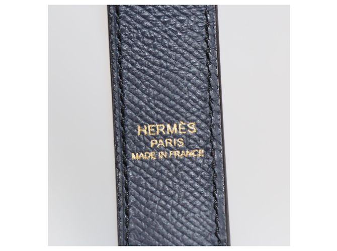 Tracolla Hermès Bleu Nuit Epsom Tressage 25mm - vista 3