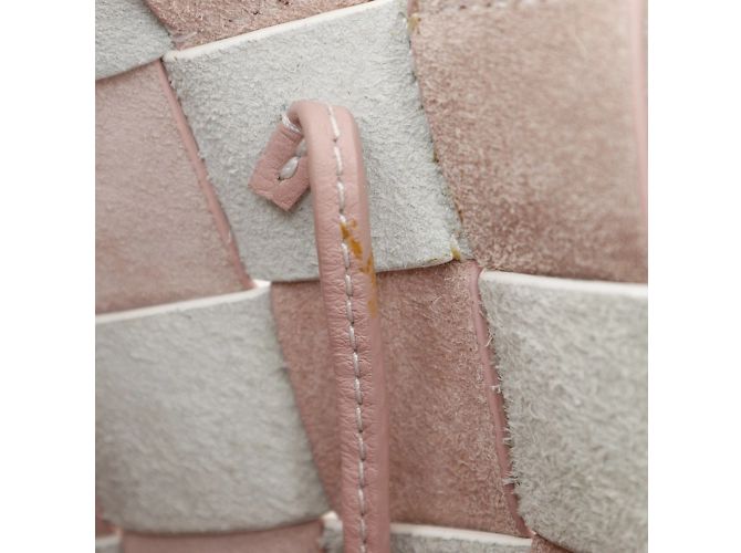 Piccola borsa a mano intrecciata Loewe Rosa Bianco - vista 13