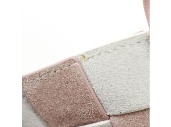Piccola borsa a mano intrecciata Loewe Rosa Bianco - vista 14