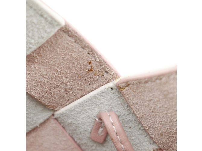 Piccola borsa a mano intrecciata Loewe Rosa Bianco - vista 15