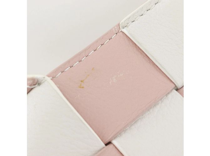 Piccola borsa a mano intrecciata Loewe Rosa Bianco - vista 7