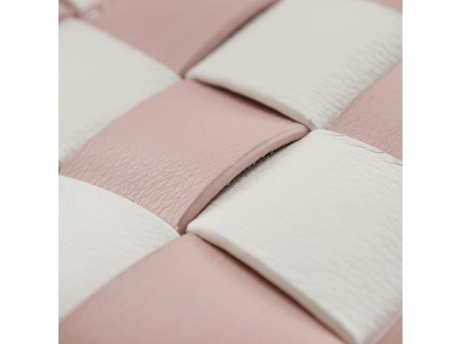 Piccola borsa a mano intrecciata Loewe Rosa Bianco - vista 8