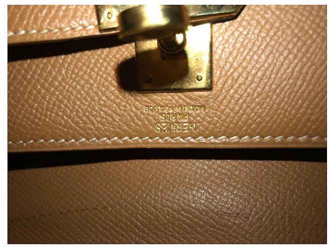 Borsa a mano Hermès Kelly 20 in pelle Cognac - vista 5