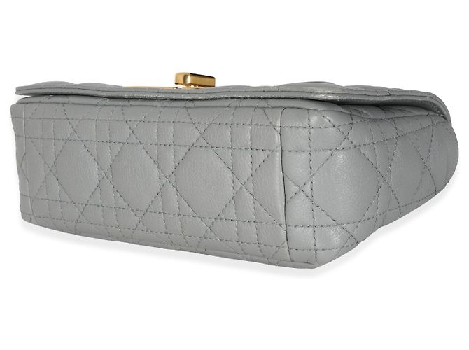 Borsa Caro Piccola in Pelle di Vitello Morbida Blu Christian Dior Marrone - vista 6