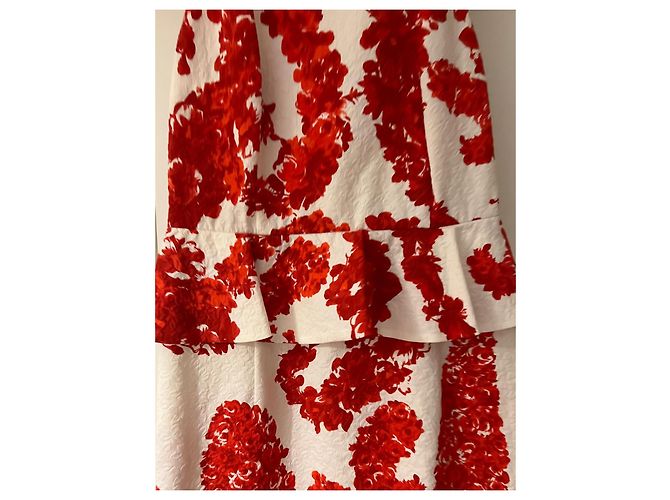 Vestido Giambattista Valli de algodón rojo y blanco - vista 2