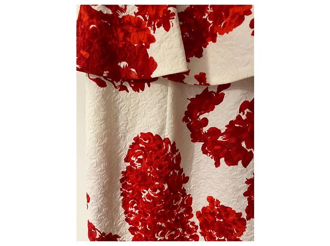 Vestido Giambattista Valli de algodón rojo y blanco - vista 3