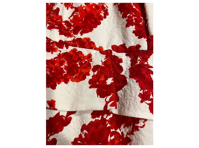 Vestido Giambattista Valli de algodón rojo y blanco - vista 6