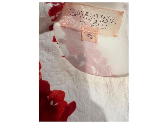 Vestido Giambattista Valli de algodón rojo y blanco - vista 8